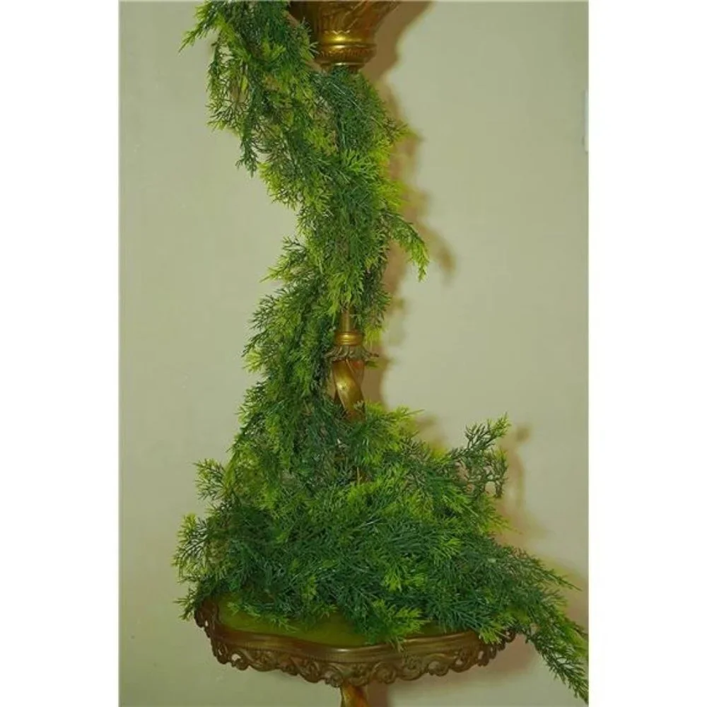 6FT Christmas Garland, Fake Cedar Garland Vine, Outdoor Indoor Winter Decoration